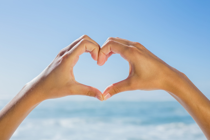 Hands making heart shape