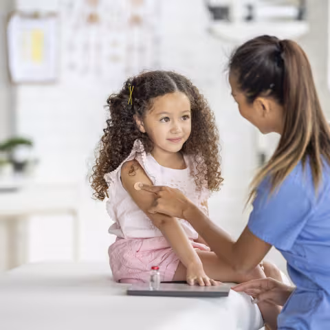 Getting a Bandage After an Immunization