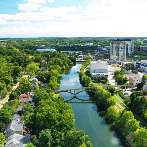 Aerial view of Guelph