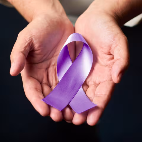 Purple drug poisoning awareness ribbon
