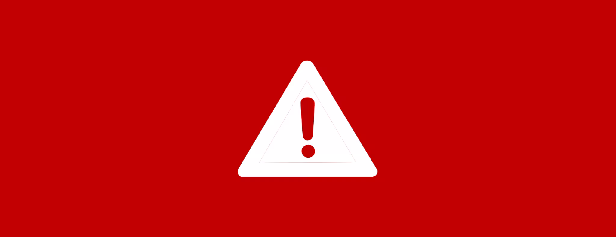 Health alert red background with triangle icon with exclamation 