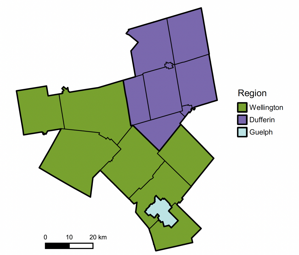 Map of the WDGHP region